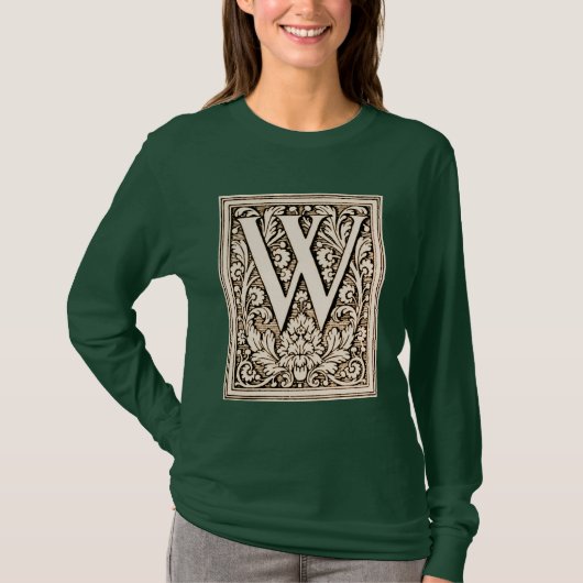 Geformatteerd monogram "W" — Shirt (Voorkant)