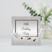 Geformatteerde Elegance 70th Birthday Kaart (Staand voorkant)