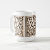 Geformatteerde monogram "W" — Mok (Voorkant links)