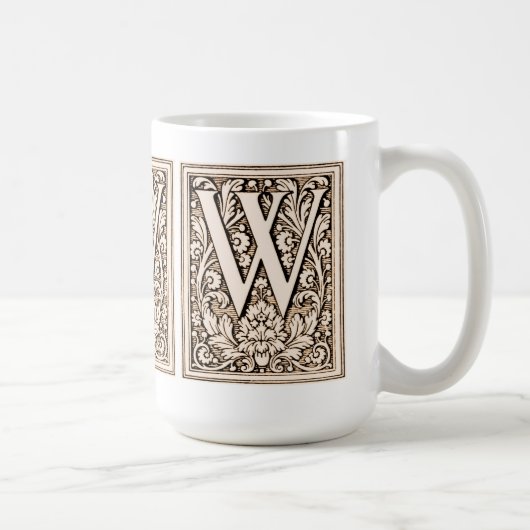 Geformatteerde monogram "W" — Mok (Rechts)