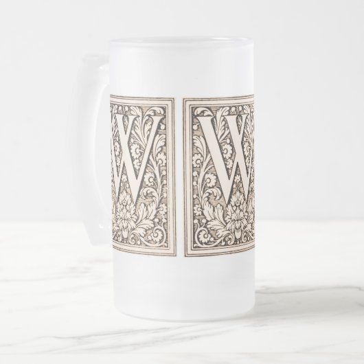 Geformatteerde monogram "W" — Mok (Voorkant links)
