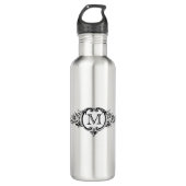 Geformmeerd monogram waterfles  (Voorkant)
