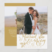 Geforriteerd & leuk Foto: Gold Feestdagenkaart (Voorkant / Achterkant)