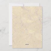 Geforriteerde en liefhebbende Faux Gold Foil & Whi Feestdagenkaart (Achterkant)