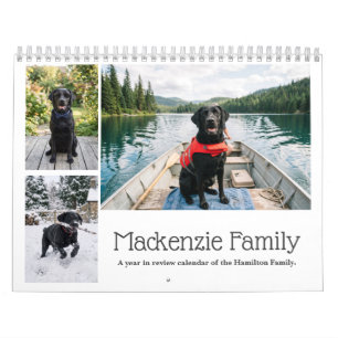 Gefotocollage maand voor maand gepersonaliseerd kalender