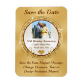 Gefotografeerd, 50e verjaardag Save the Date Magneet (Verticaal)