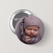Gefotografeerd en tekst gepersonaliseerd ronde button 5,7 cm (Voorkant /achterkant)