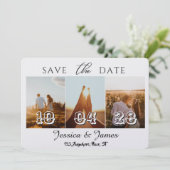Gefotografeerd Persoonlijk Bewaar de Datum Save The Date (Staand voorkant)