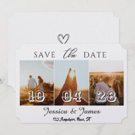 Gefotografeerd Persoonlijk Huwelijksaankondiging B Save The Date
