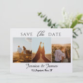 Gefotografeerd Persoonlijk Huwelijksaankondiging K Save The Date (Staand voorkant)