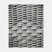 Gefotografeerd vlecht, abstract en boeiend grijs fleece deken (Voorkant)