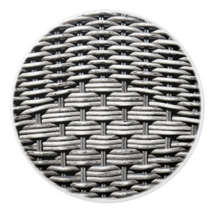 Gefotografeerd vlecht, abstract en boeiend grijs keramische knop