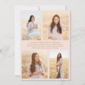 Gefotografeerde Fotocollage Blush Roze Goud Afstud Aankondiging (Achterkant)