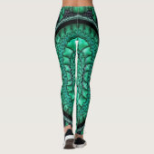 Gefractaliseerd malachiet4 leggings (Achterkant)