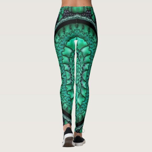 Gefractaliseerd malachiet4 leggings (Achterkant)