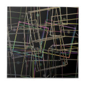 Gefractaliseerde Lijsten Keramische Tegel Tegeltje (Voorkant)