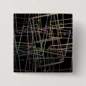 Gefractaliseerde Metal Lijsten vierkante Badge Button 5,1 Cm (Voorkant)