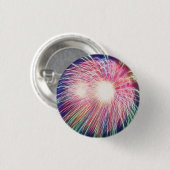 Gefractaliseerde Vuurwerk Ronde Button 3,2 Cm (Voorkant /achterkant)