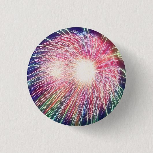 Gefractioneerd Fireworks Ronde Button 3,2 Cm (Voorkant)
