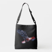 Gefractioneerde Amerikaanse vlag Eagle Patriotic Crossbody Tas (Achterkant)