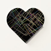 Gefractioneerde metalen Lijsten hart spiraal Notit Notitieboek (Achterkant)