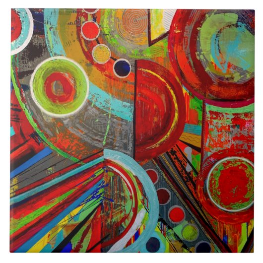 Gefractureerde 6 x 6 keramische Tegel Tegeltje (Voorkant)