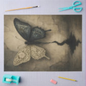 Gefractureerde Flight Gothic Lace Butterfly - Dark Tissuepapier (Craft)