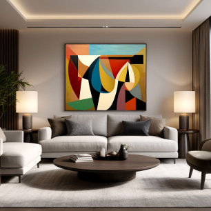 Gefragmenteerd Surrealisme Kubisme Poster