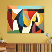 Gefragmenteerd Surrealistisch Kubisme Canvas Afdruk (Insitu (Woonkamer))