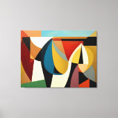 Gefragmenteerd Surrealistisch Kubisme Canvas Afdruk (Voorkant)