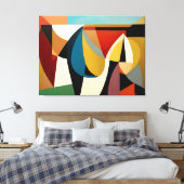 Gefragmenteerd Surrealistisch Kubisme Canvas Afdruk (Insitu (Slaapkamer))