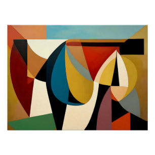 gefragmenteerd surrealistisch kubisme perfect poster
