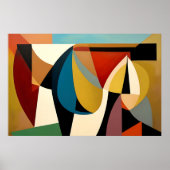 Gefragmenteerd Surrealistisch Kubisme Poster (Voorkant)