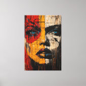 Gefragmenteerde Expressie Hedendaagse expressionis Canvas Afdruk (Voorkant)