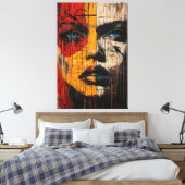Gefragmenteerde Expressie Hedendaagse expressionis Canvas Afdruk (Insitu (Slaapkamer))