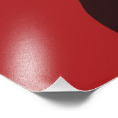 Gefragmenteerde identiteit in de kleuren rood foto afdruk (Hoek)