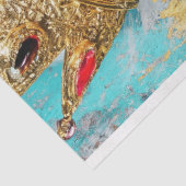 Gefragmenteerde Koningin Abstracte Kunst Decoupage Tissuepapier (Detail)