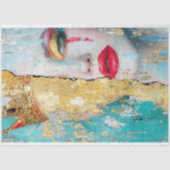 Gefragmenteerde Koningin Abstracte Kunst Decoupage Tissuepapier (Voorkant)