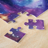 Gefragmenteerde Paarse Gold Space Sky Cosmos Legpuzzel (Zijkant)