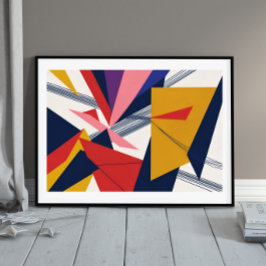 Gefragmenteerde puls: vet geometrisch ritme poster