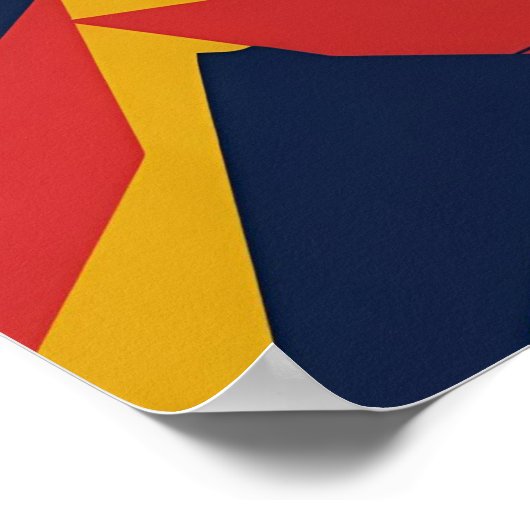 Gefragmenteerde puls: vet geometrisch ritme poster (Hoek)