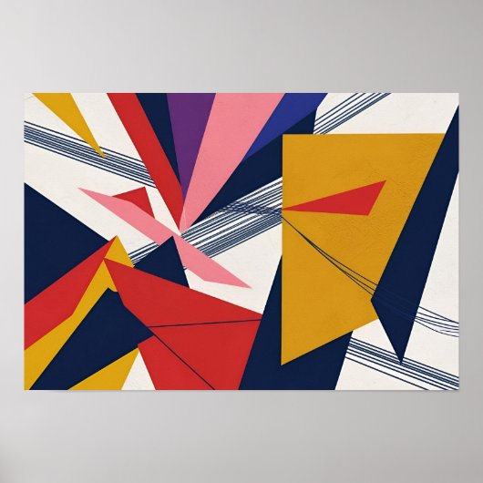 Gefragmenteerde puls: vet geometrisch ritme poster (Voorkant)