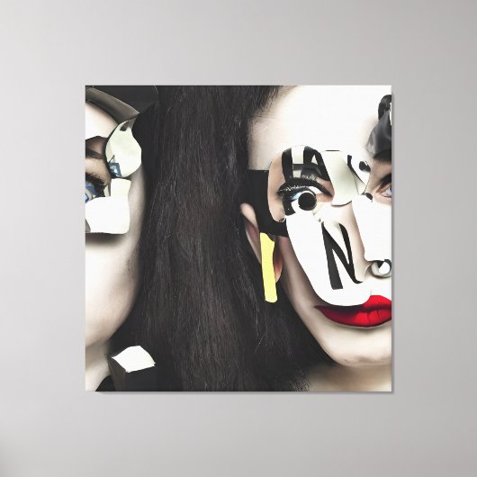 gefragmenteerde realiteit canvas afdruk (Voorkant)