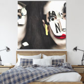 gefragmenteerde realiteit canvas afdruk (Insitu (Slaapkamer))