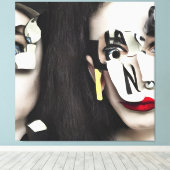 gefragmenteerde realiteit canvas afdruk (Insitu (Houten vloer))