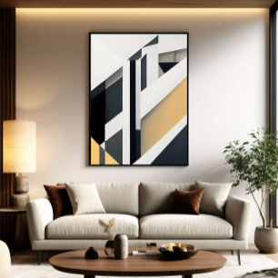 Gefragmenteerde Ruimtes Canvas Afdruk