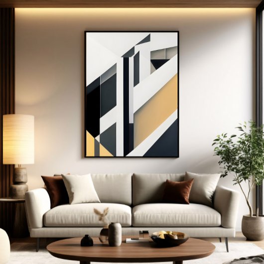 Gefragmenteerde Ruimtes Canvas Afdruk
