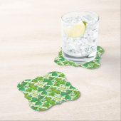 Gefragmenteerde shamrocks kartonnen onderzetters (Insitu)