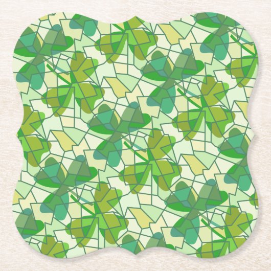 Gefragmenteerde shamrocks kartonnen onderzetters (Voorkant)
