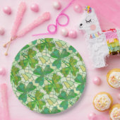 Gefragmenteerde shamrocks papieren bordje (Feest)